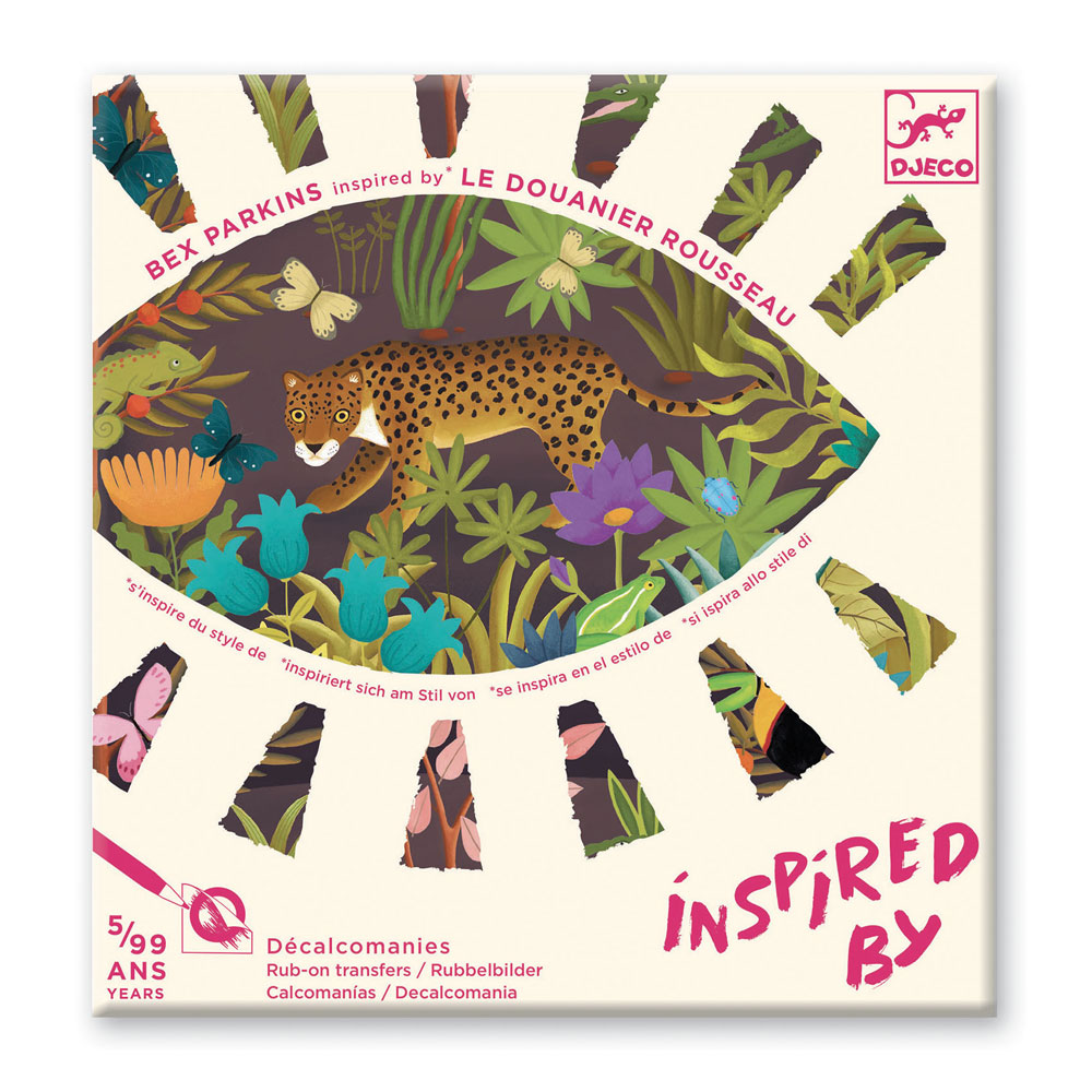 Djeco Inspired by Le Douanier Rousseau - Δημιουργώ με χαλκομανίες 'Ζωάκια στη φύ