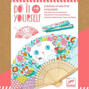 Djeco DIY Φτιάχνω & Χρωματίζω Βεντάλια και θήκη 'Γατούλα'