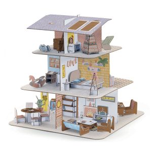 Djeco DIY Κατασκευάζω και χρωματίζω 'Κουκλόσπιτο με αξεσουάρ' - FSC MIX