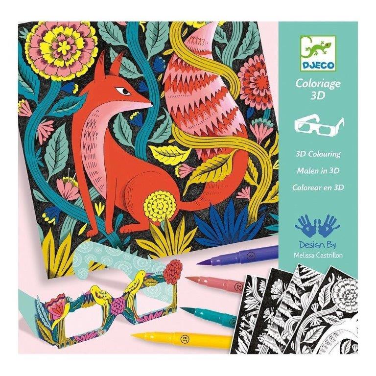 Djeco Ζωγραφική με μαρκαδόρους και 3D Εφέ 'Δάσος'