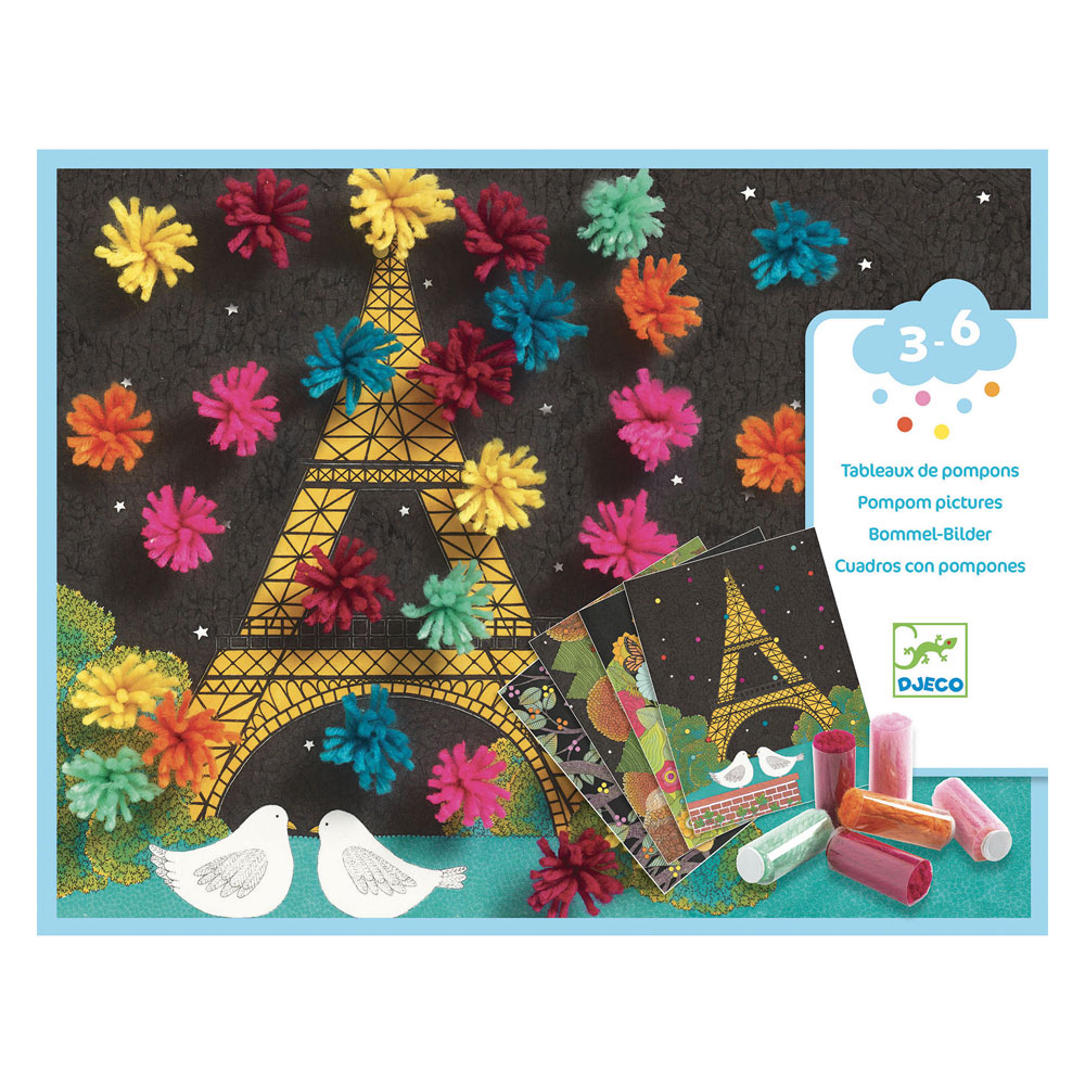 Djeco Κολάζ με πον πον 'Πύργος του Άιφελ'
